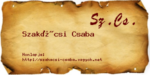 Szakácsi Csaba névjegykártya