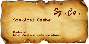 Szakácsi Csaba névjegykártya